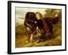 Master Egerton Macdona with his St Bernard Dog, Tell-Samuel John Carter-Framed Giclee Print