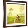 Master Lamb and His Painting Master-DD McInnes-Framed Art Print