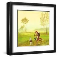 Master Lamb and His Painting Master-DD McInnes-Framed Art Print