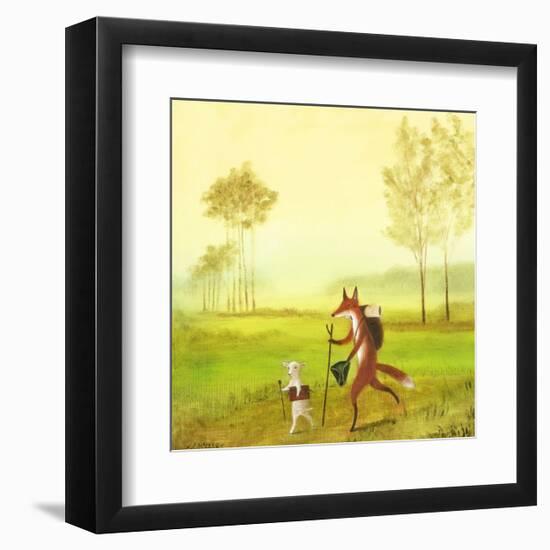 Master Lamb and His Painting Master-DD McInnes-Framed Art Print