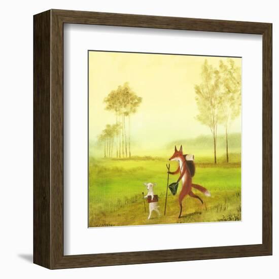 Master Lamb and His Painting Master-DD McInnes-Framed Art Print