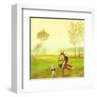 Master Lamb and His Painting Master-DD McInnes-Framed Art Print