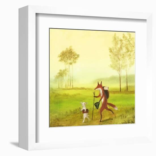 Master Lamb and His Painting Master-DD McInnes-Framed Art Print