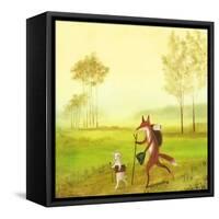 Master Lamb and His Painting Master-DD McInnes-Framed Stretched Canvas