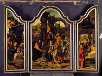 A Triptych: Adoration of the Magi; Nativity and Presentation in the Temple; Annunciation-Master of 1518-Framed Stretched Canvas