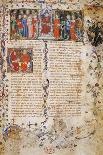 Petrarch on Throne Surrounded by Characters-Master of Latin Codex-Stretched Canvas