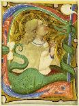 Historiated Initial 'C'? Depicting St. Margaret (Vellum)-Master of San Michele of Murano-Framed Giclee Print