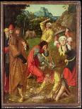 Triptych: Adoration of the Magi, with St. James Presenting the Donor and St. Catherine of…-Master of the Holy Blood-Framed Premium Giclee Print