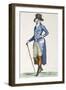 Master of the Royal House in an Elaborate Blue Coat, Engraved by Le Beau, Plate No.256-Francois Louis Joseph Watteau-Framed Giclee Print