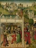 Wedding Feast of Saint Elizabeth of Hungary and Louis of Thuringia in the Wartburg-Master of the St Elizabeth Panels-Mounted Art Print