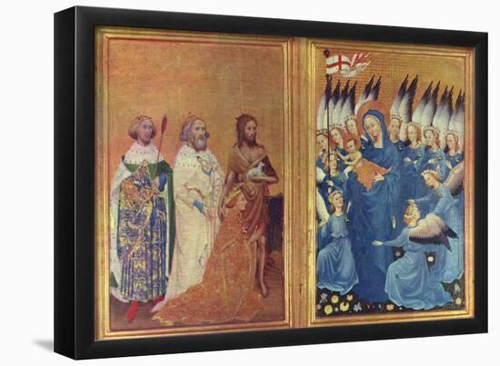 Master of the Wilton diptych - (-Wilton Diptych, overall view) Art Poster Print-null-Framed Poster