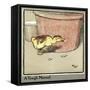 Master Quack the Duckling Finds a Tough Morsel-Cecil Aldin-Framed Stretched Canvas