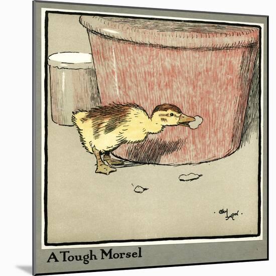 Master Quack the Duckling Finds a Tough Morsel-Cecil Aldin-Mounted Art Print