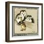 Master Quack the Duckling Meets Two Owls-Cecil Aldin-Framed Art Print