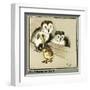 Master Quack the Duckling Meets Two Owls-Cecil Aldin-Framed Art Print