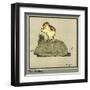 Master Quack the Duckling Riding a Tortoise-Cecil Aldin-Framed Art Print