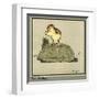 Master Quack the Duckling Riding a Tortoise-Cecil Aldin-Framed Art Print