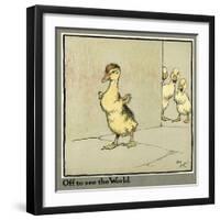 Master Quack the Duckling Sets Off-Cecil Aldin-Framed Art Print