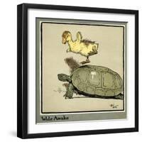 Master Quack the Duckling Thrown into the Air-Cecil Aldin-Framed Art Print