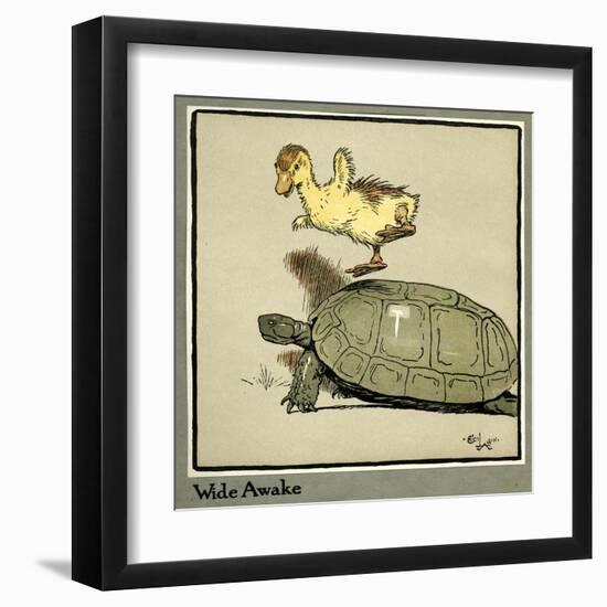 Master Quack the Duckling Thrown into the Air-Cecil Aldin-Framed Art Print