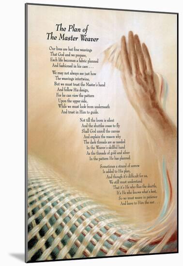 Master Weaver God prayer religious motivational POSTER-null-Mounted Poster