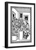 Master with His Students. (Christoforo Landino), 1492, (1917)-null-Framed Giclee Print