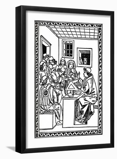 Master with His Students. (Christoforo Landino), 1492, (1917)-null-Framed Giclee Print