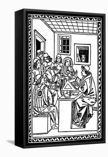 Master with His Students. (Christoforo Landino), 1492, (1917)-null-Framed Stretched Canvas