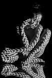 The Body of Nude Woman with Black and White Pattern and its Reflection. Black-And-White Photo Creat-master1305-Photographic Print
