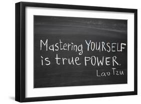 Mastering Yourself-Yury Zap-Framed Art Print