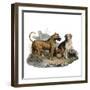 Mastiffs and Puppies-null-Framed Art Print