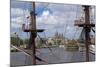 Masts of Historic Ship at NEMO Museum-Guido Cozzi-Mounted Photographic Print