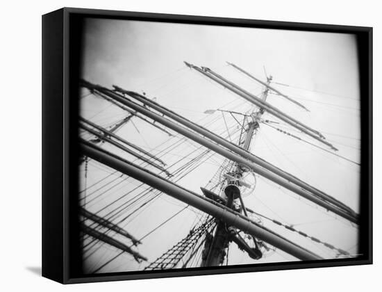 Masts of Tall Ship, Boston, Massachusetts, USA-Walter Bibikow-Framed Stretched Canvas