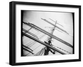 Masts of Tall Ship, Boston, Massachusetts, USA-Walter Bibikow-Framed Photographic Print