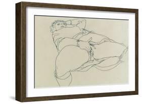 Masturbating Woman with Legs Spread, 1913-Egon Schiele-Framed Giclee Print