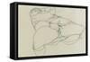 Masturbating Woman with Legs Spread, 1913-Egon Schiele-Framed Stretched Canvas