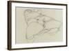 Masturbating Woman with Legs Spread, 1913-Egon Schiele-Framed Giclee Print