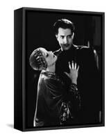 MATA HARI, 1932 directed by GEORGE FITZMAURICE Greta Garbo / Ramon Novarro (b/w photo)-null-Framed Stretched Canvas