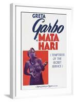 Mata Hari, Greta Garbo, 1931-null-Framed Art Print