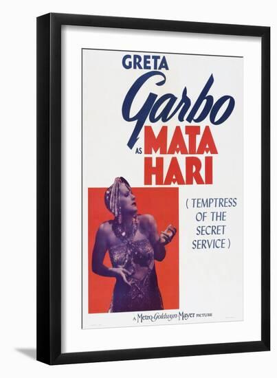 Mata Hari, Greta Garbo, 1931-null-Framed Art Print