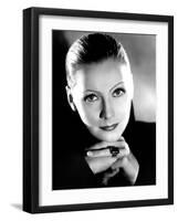 Mata Hari, Greta Garbo, Portrait by Clarence Sinclair Bull, 1931-null-Framed Photo