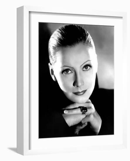 Mata Hari, Greta Garbo, Portrait by Clarence Sinclair Bull, 1931-null-Framed Photo