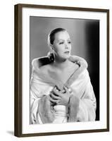 Mata Hari, Greta Garbo, Portrait by Clarence Sinclair Bull, 1931-null-Framed Photo