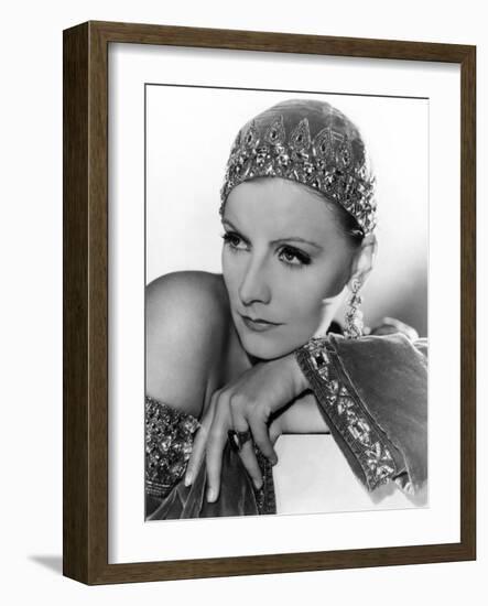 Mata Hari, Greta Garbo, Portrait by Clarence Sinclair Bull, 1931-null-Framed Premium Photographic Print