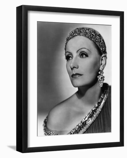 Mata Hari, Greta Garbo, Portrait by Clarence Sinclair Bull, 1931-null-Framed Photo