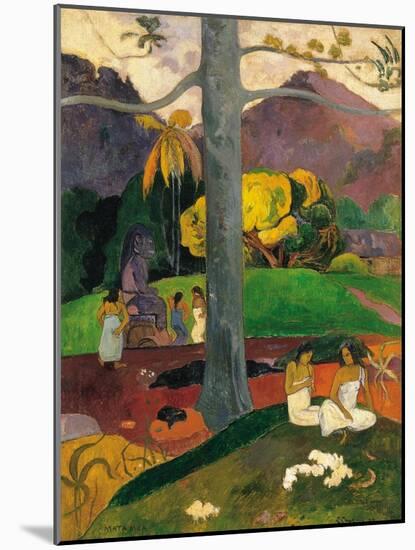 Mata Mua (In Olden Time), 1892-Paul Gauguin-Mounted Giclee Print