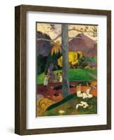 Mata Mua (In Olden Time), 1892-Paul Gauguin-Framed Giclee Print