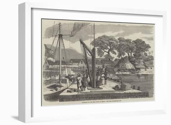 Matacong, on the West Coast of Africa, the Pier, Warehouses, Etc-null-Framed Giclee Print