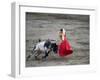 Matador and a Bull in a Bullring, Lima, Peru-null-Framed Photographic Print