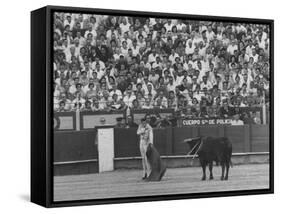 Matador Antonio Ordonez During Bullfight-James Burke-Framed Stretched Canvas